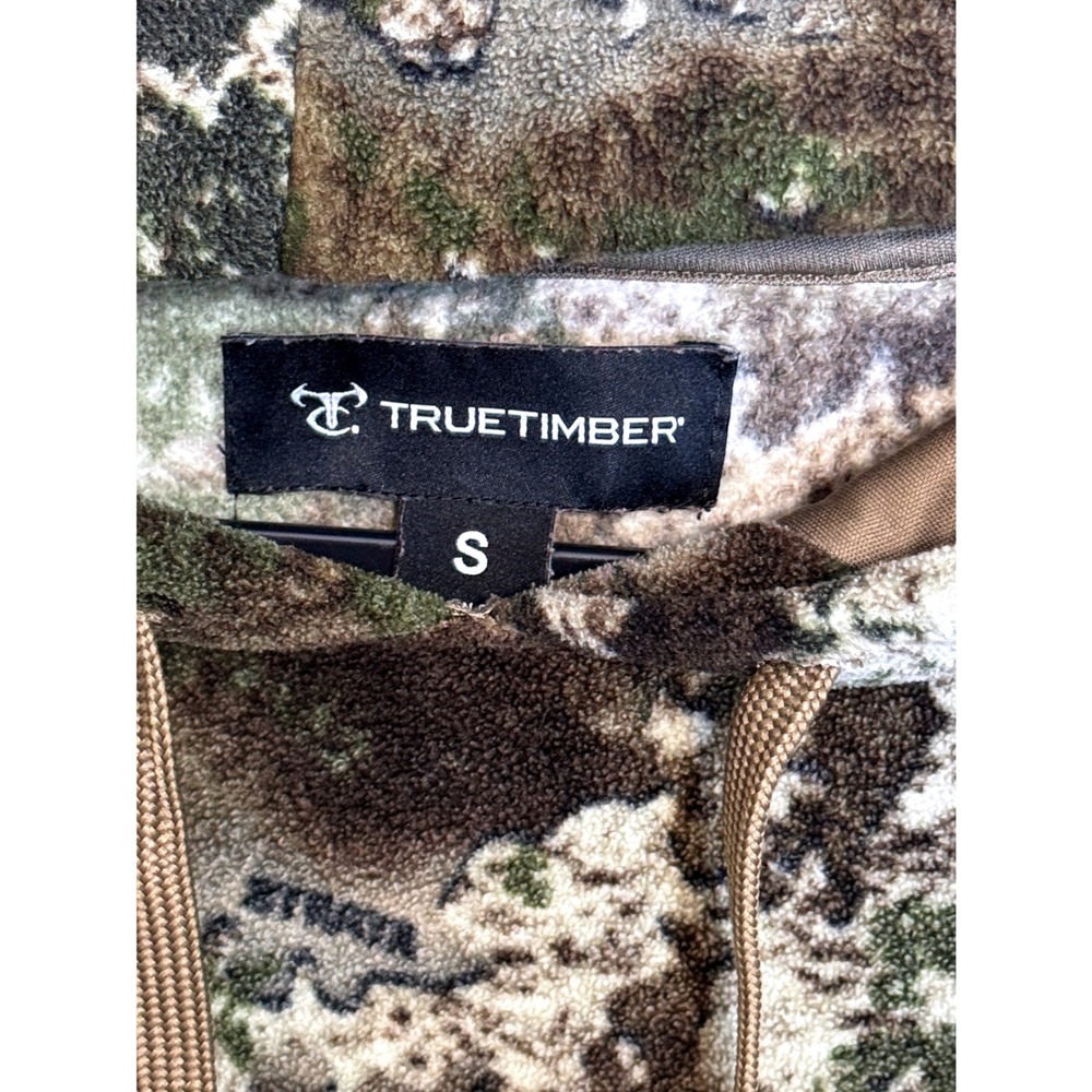 True‎ Timber Camo Fleece Hoodie Pullover Size S Hooded Sweatshirt - Picture 2 of 5